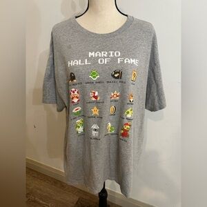 Gray Mario Hall of Fame T-Shirt L/XL Cotton